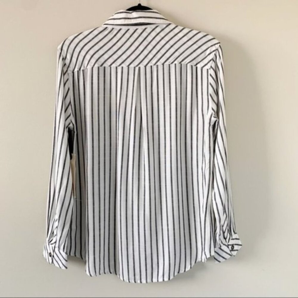 Anthropologie Ash & Ember Button Down Shirt Striped XS Festival Boho Western - Picture 14 of 16